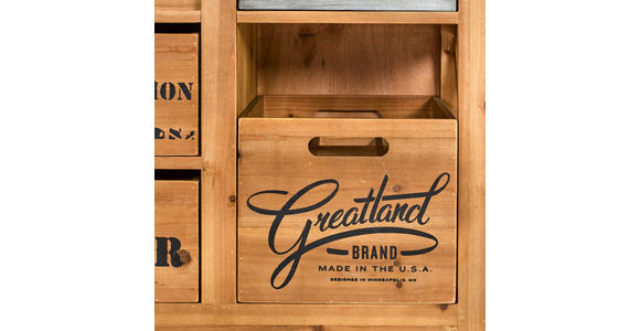 BARWAGEN Tanne massiv Grau, Naturfarben, Schwarz  - Schwarz/Naturfarben, LIFESTYLE, Holz/Metall (82,5/32,5/98cm) - Landscape