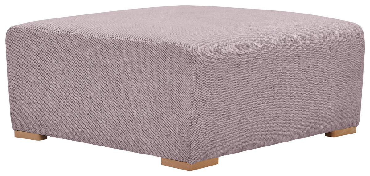 HOCKER in Textil Altrosa  - Buchefarben/Altrosa, Konventionell, Holz/Textil (101/44/92cm) - Livetastic