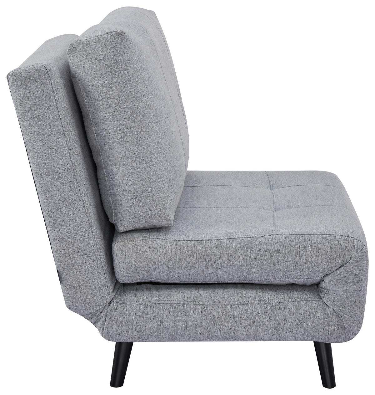 SCHLAFSESSEL in Webstoff Hellgrau  - Hellgrau/Schwarz, Design, Holz/Textil (102/89/85cm) - Ti'me