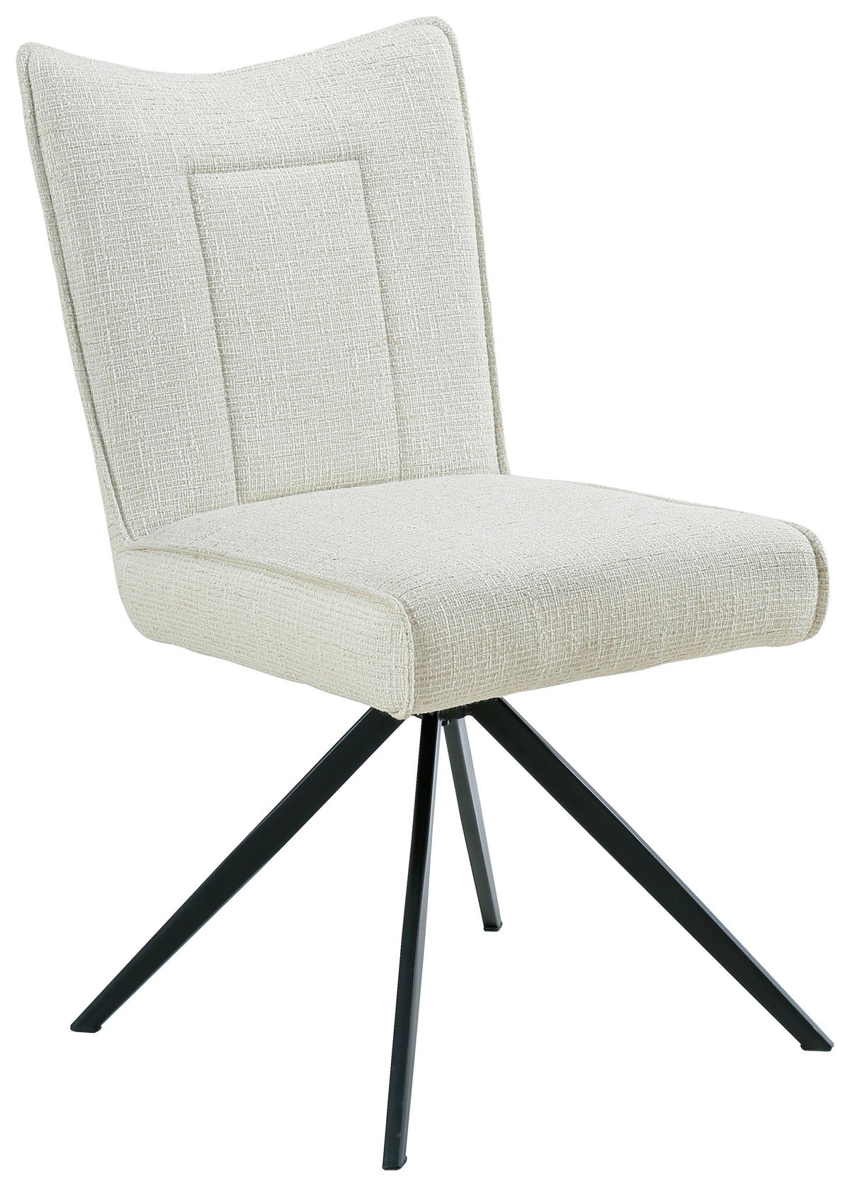 STOL järn vävt tyg  - beige/svart, Design, metall/textil (49/89/66cm) - Carryhome