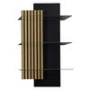WANDREGAL  60/108/28 cm  - Wildeiche/Anthrazit, Design, Glas/Holzwerkstoff (60/108/28cm) - Moderano