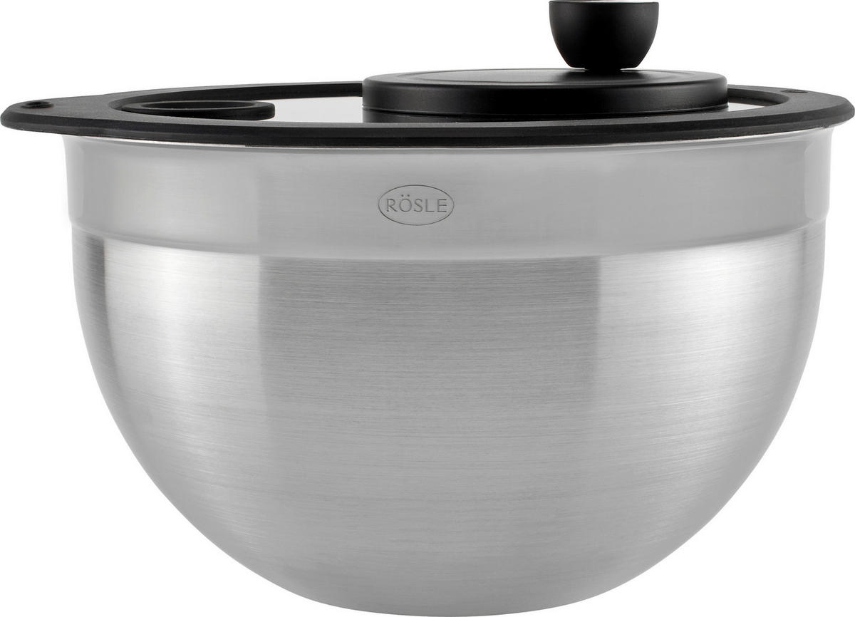 SALATSCHLEUDER  - Edelstahlfarben, KONVENTIONELL, Metall (27/25,5/18,5cm) - Rösle