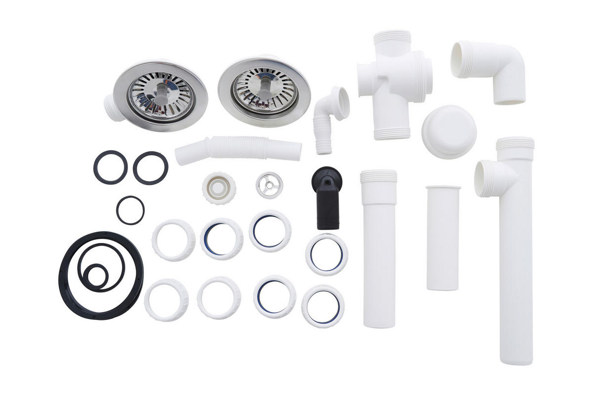 SPÜLE 1712DENVER100X50S  - Schwarz, Trend, Glas/Kunststoff (100/20/50cm) - Respekta