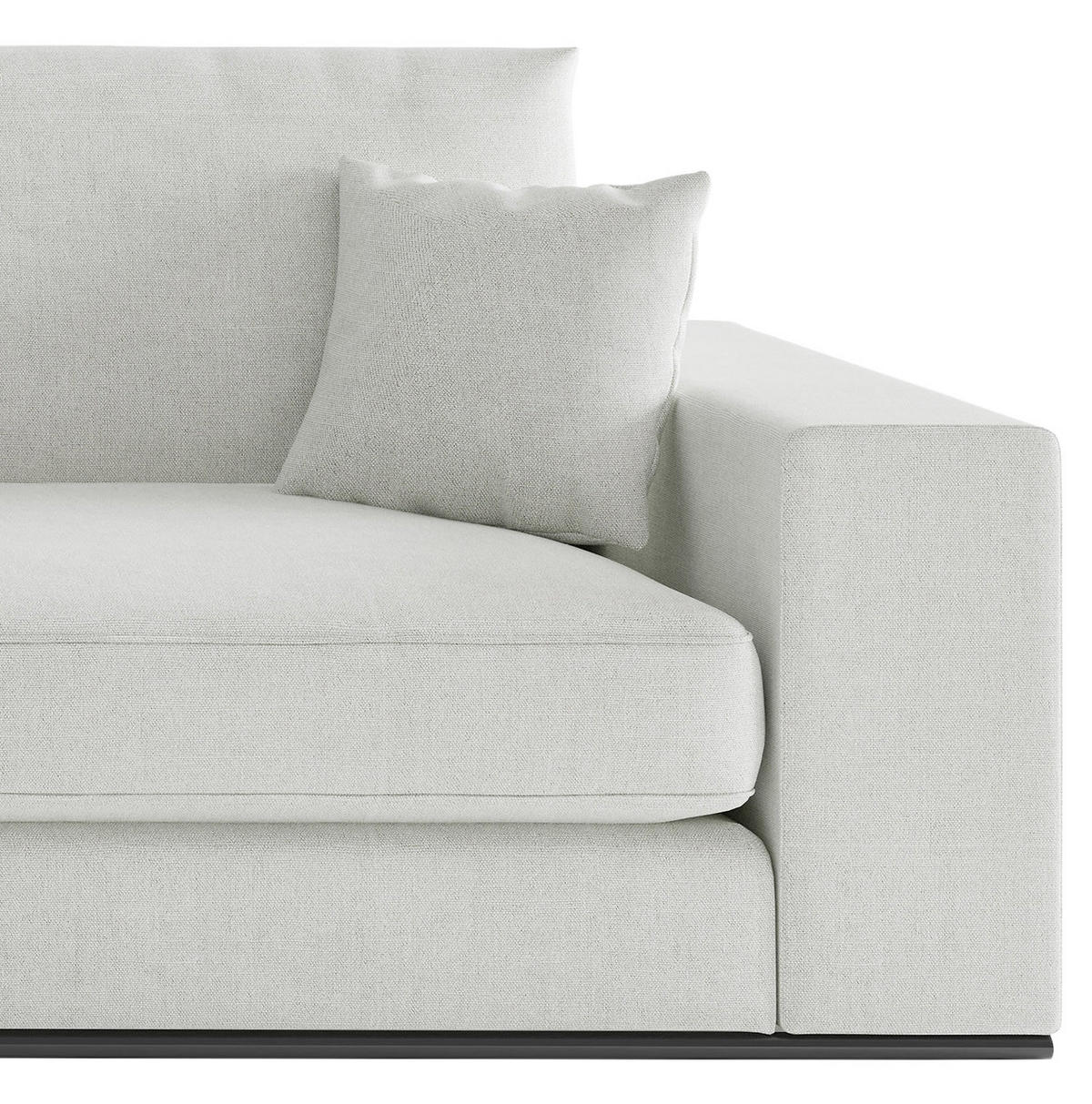 SITZGARNITUR in Webstoff Hellgrau  - Hellgrau/Schwarz, Design, Holz/Textil (278/85/103cm) - Livetastic