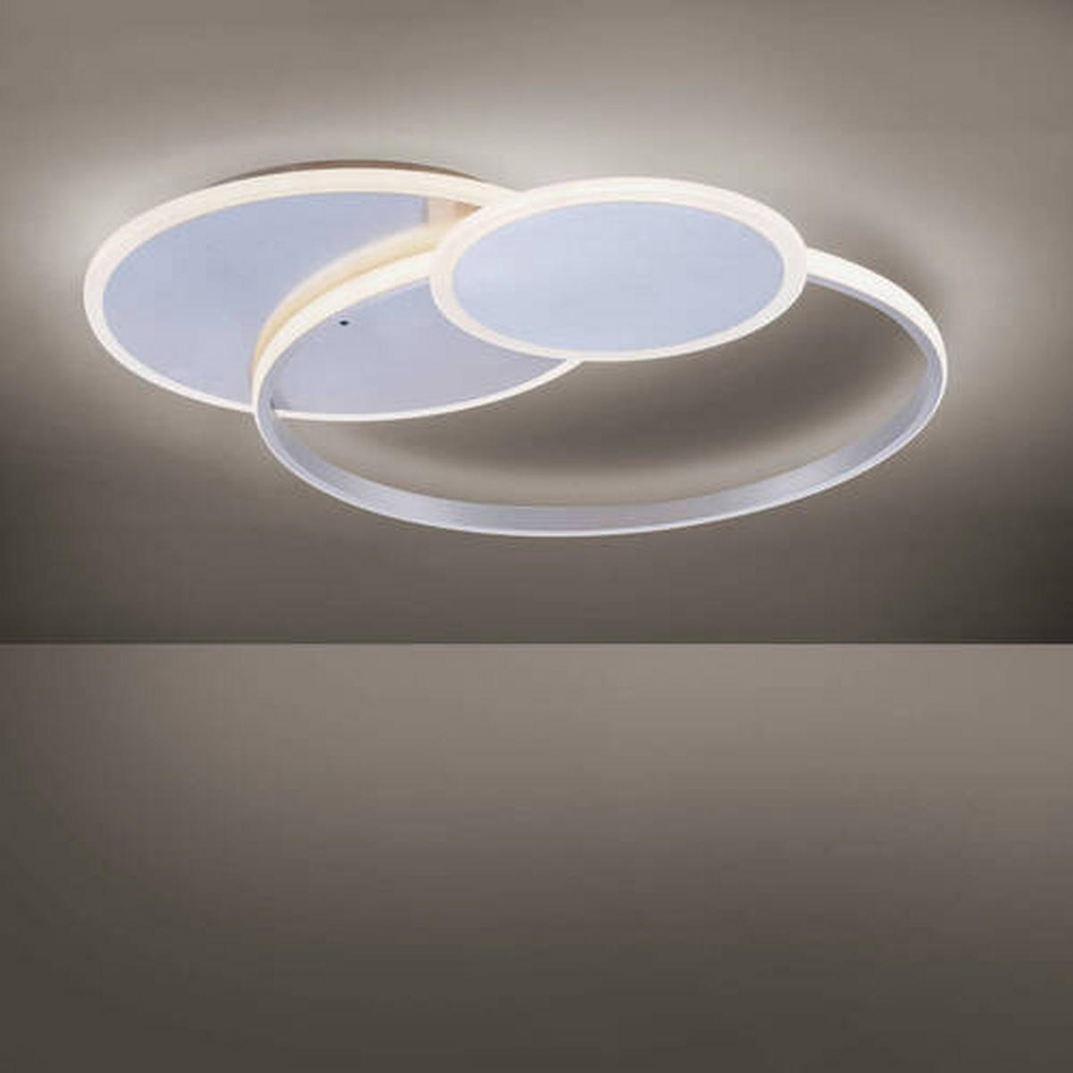 LED-DECKENLEUCHTE 65/55,5/7 cm   - Silberfarben, Design, Kunststoff/Metall (65/55,5/7cm) - Paul Neuhaus