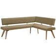 ECKBANK 180/170 cm  in Olivgrün, Wildeiche  - Wildeiche/Eichefarben, Design, Holz/Textil (180/170cm) - Venda