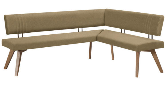 ECKBANK 190/170 cm in Olivgrün, Wildeiche - Wildeiche/Eichefarben, Design, Holz/Textil (190/170cm) - Venda