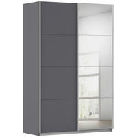 SCHWEBETÜRENSCHRANK 136/210/62 cm,  in Grau, 2 Tür(en)  - Alufarben/Grau, KONVENTIONELL, Holzwerkstoff/Kunststoff (136/210/62cm) - home24