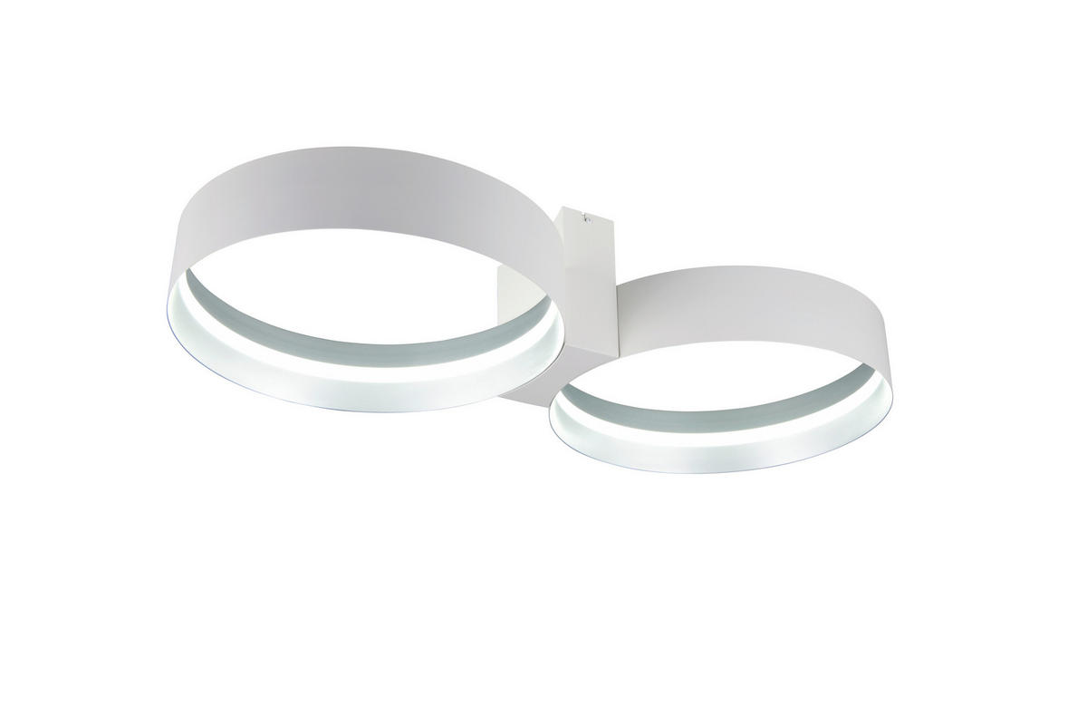 LED-DECKENLEUCHTE 94/45/19 cm   - Silberfarben/Weiß, Design, Metall (94/45/19cm) - Musterring