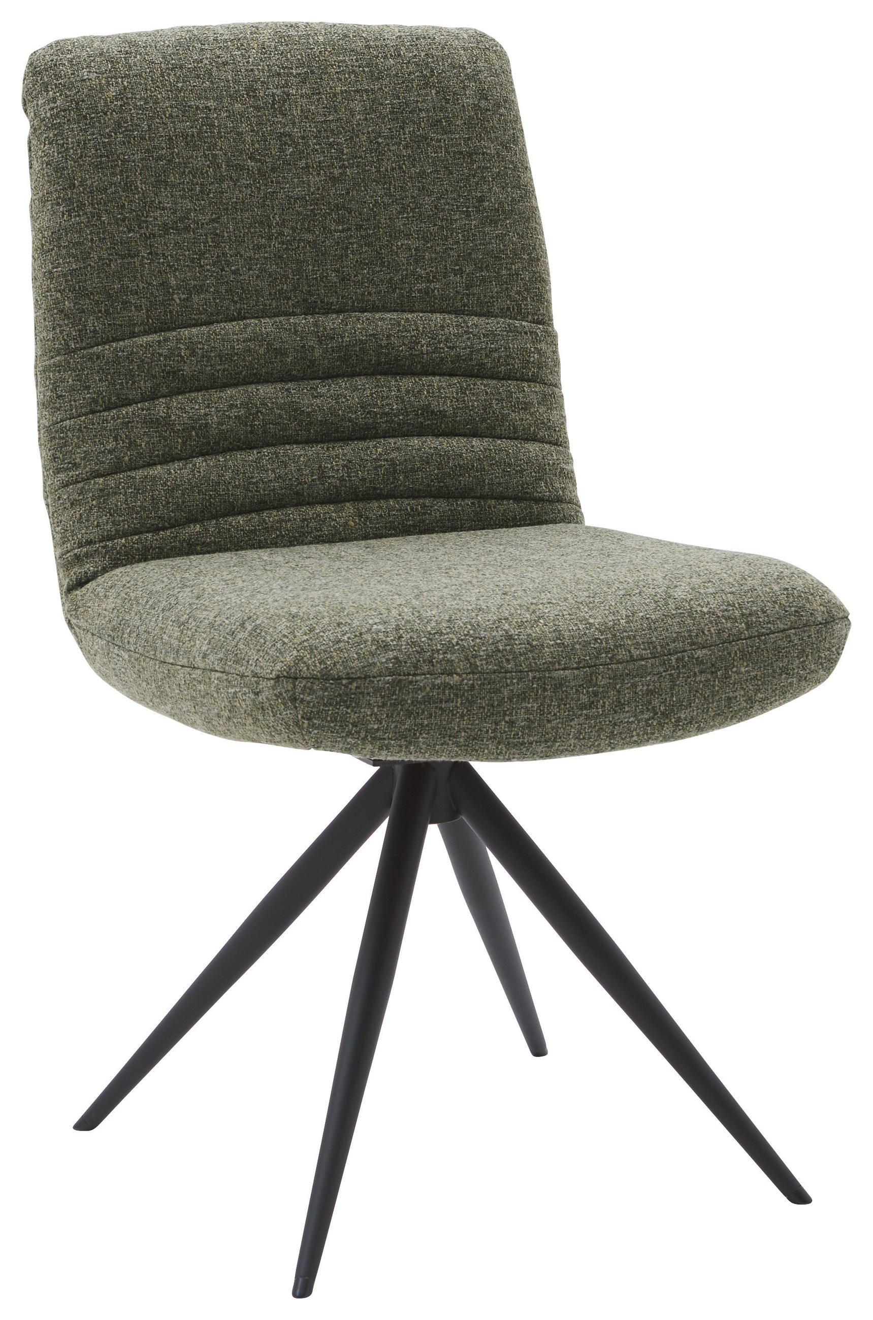 STUHL - Dunkelgrün/Schwarz, Design, Textil/Metall (50/93/69cm) - Dieter Knoll