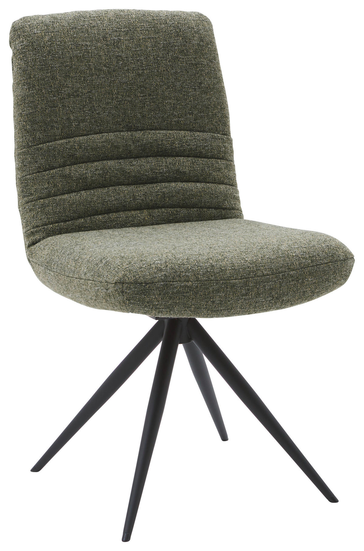 STUHL  in Stahl Flachgewebe  - Dunkelgrün/Schwarz, Design, Textil/Metall (50/93/69cm) - Dieter Knoll