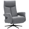 RELAXSESSEL in Textil Hellgrau  - Hellgrau/Schwarz, Design, Textil/Metall (74/105/82cm) - Welnova
