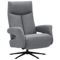 RELAXSESSEL in Textil Hellgrau  - Hellgrau/Schwarz, Design, Textil/Metall (74/105/82cm) - Welnova