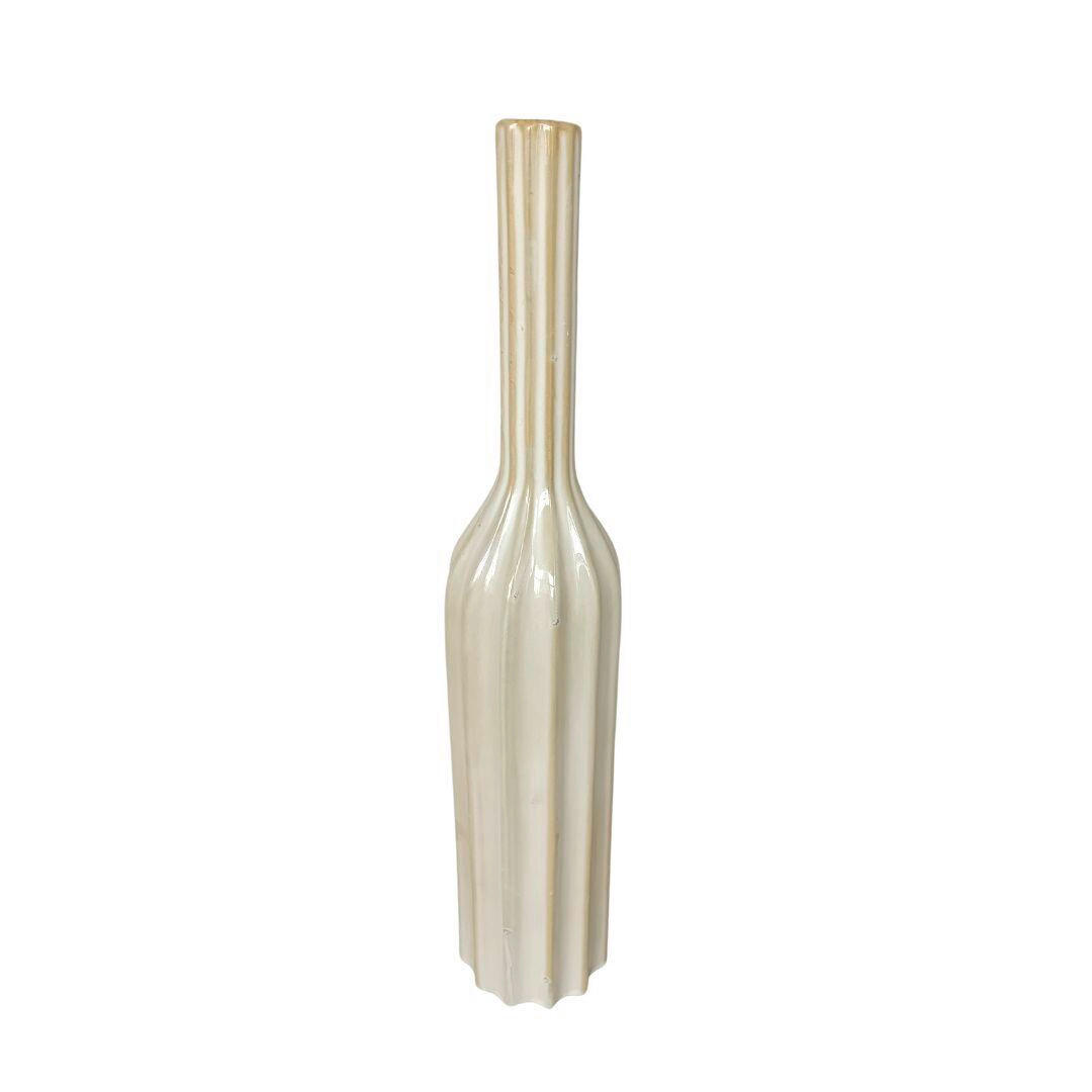 VÁZA  - natúr színű, Basics, kerámia (45/11/11cm)