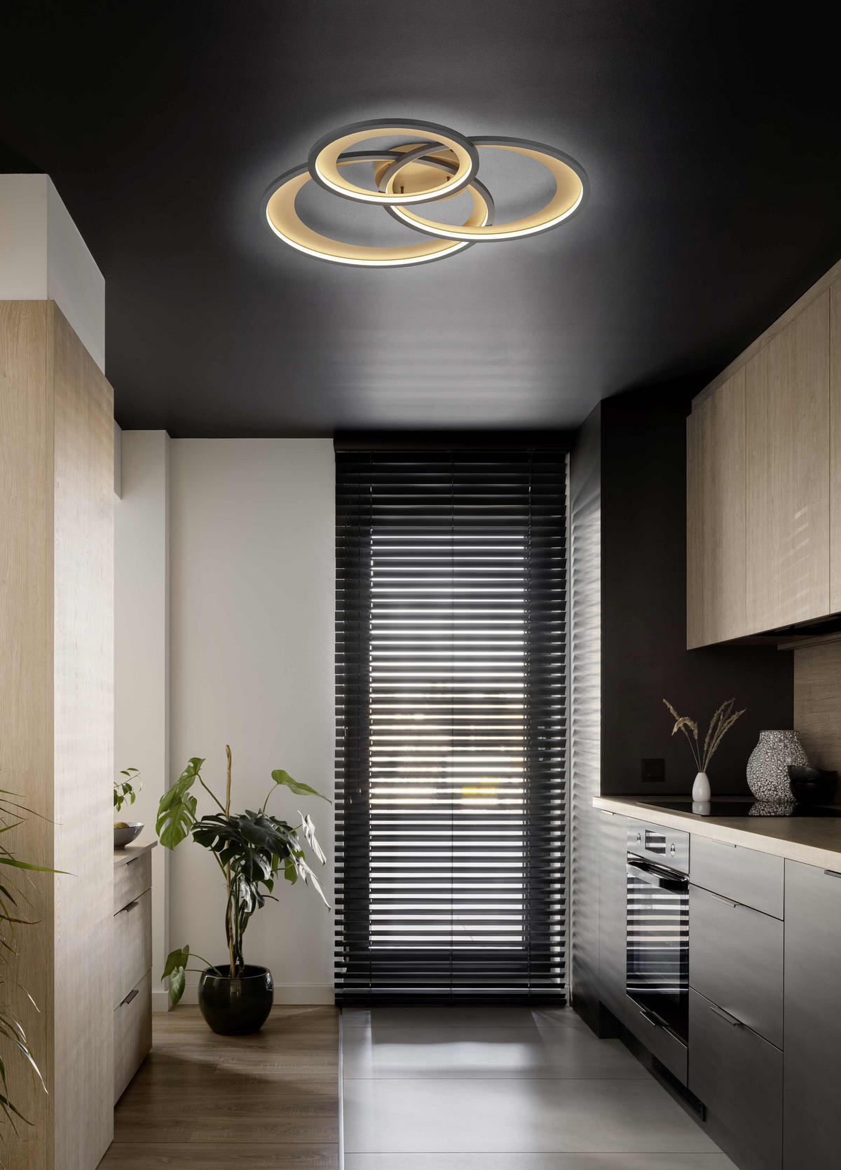 LED-DECKENLEUCHTE 36 W    71,5/10,5/63,5 cm  - Weiss/Schwarz, Basics, Kunststoff/Metall (71,5/10,5/63,5cm) - Trio Leuchten
