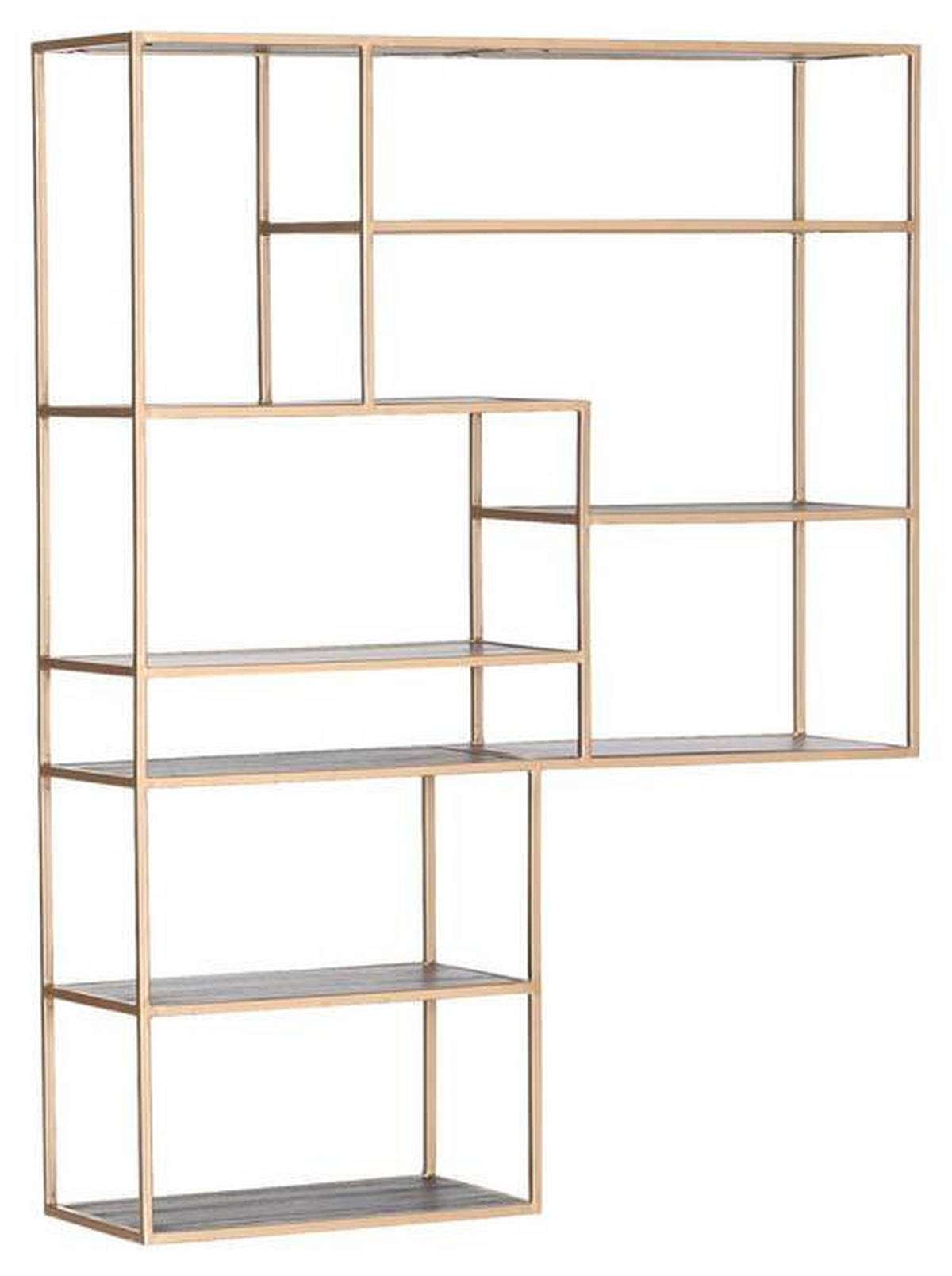 REGALAUFSATZ  120/160/34 cm Goldfarben  - Goldfarben, Design, Metall (120/160/34cm) - Lomoco