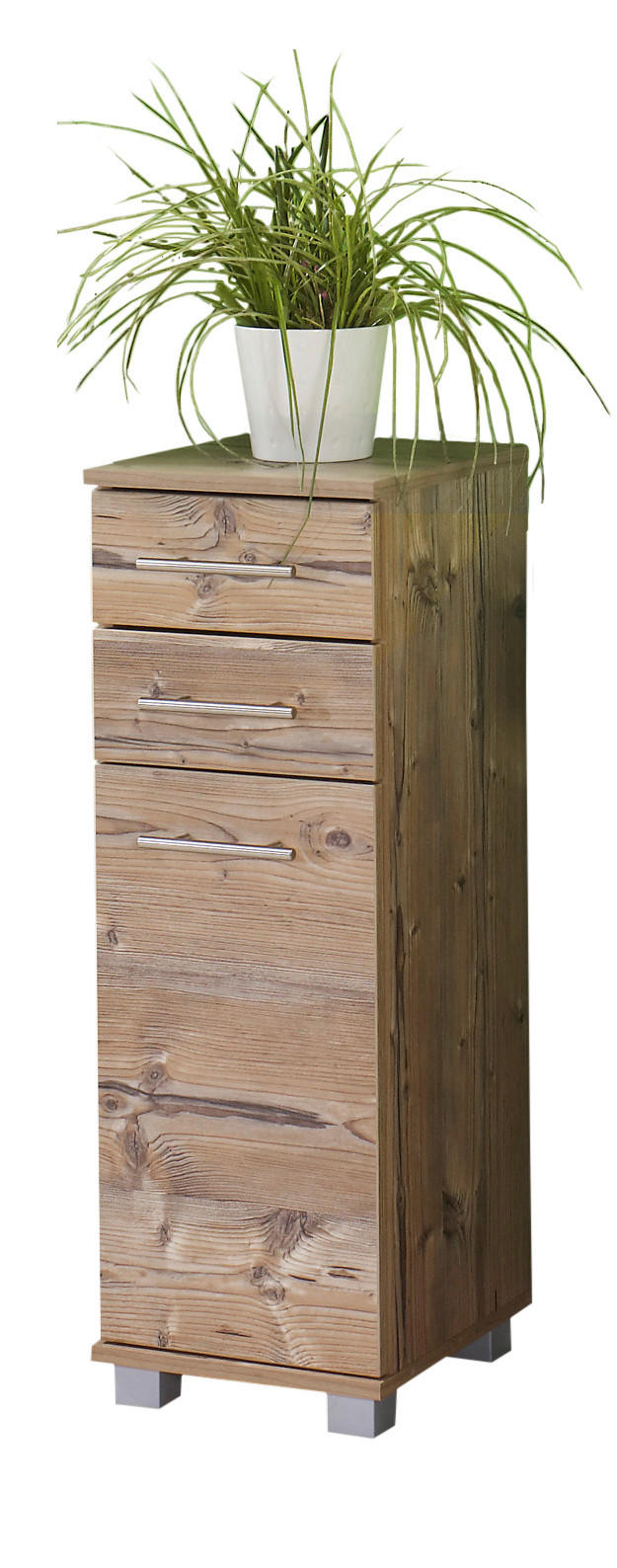 UNTERSCHRANK 30,5/89/33 cm   - Fichtefarben/Edelstahlfarben, KONVENTIONELL, Holzwerkstoff/Metall (30,5/89/33cm) - Stylife