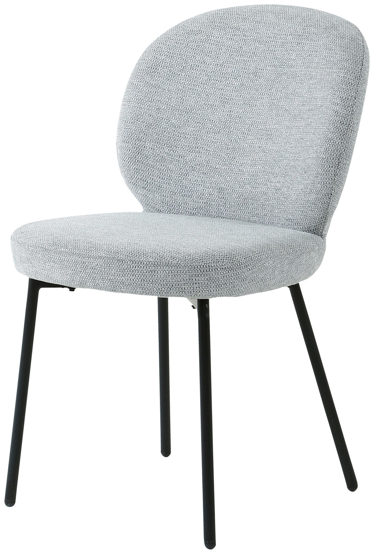 STUHL  in Eisen Leinenoptik Holz, Metall, Textil  - Schwarz/Grau, Design, Holz/Textil (49/86/64cm) - Ambia Home
