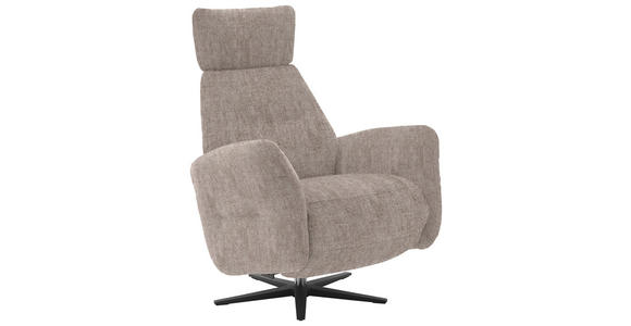 RELAXSESSEL in Textil Hellbraun - Hellbraun/Schwarz, Design, Textil/Metall (78/113/90cm) - Dieter Knoll