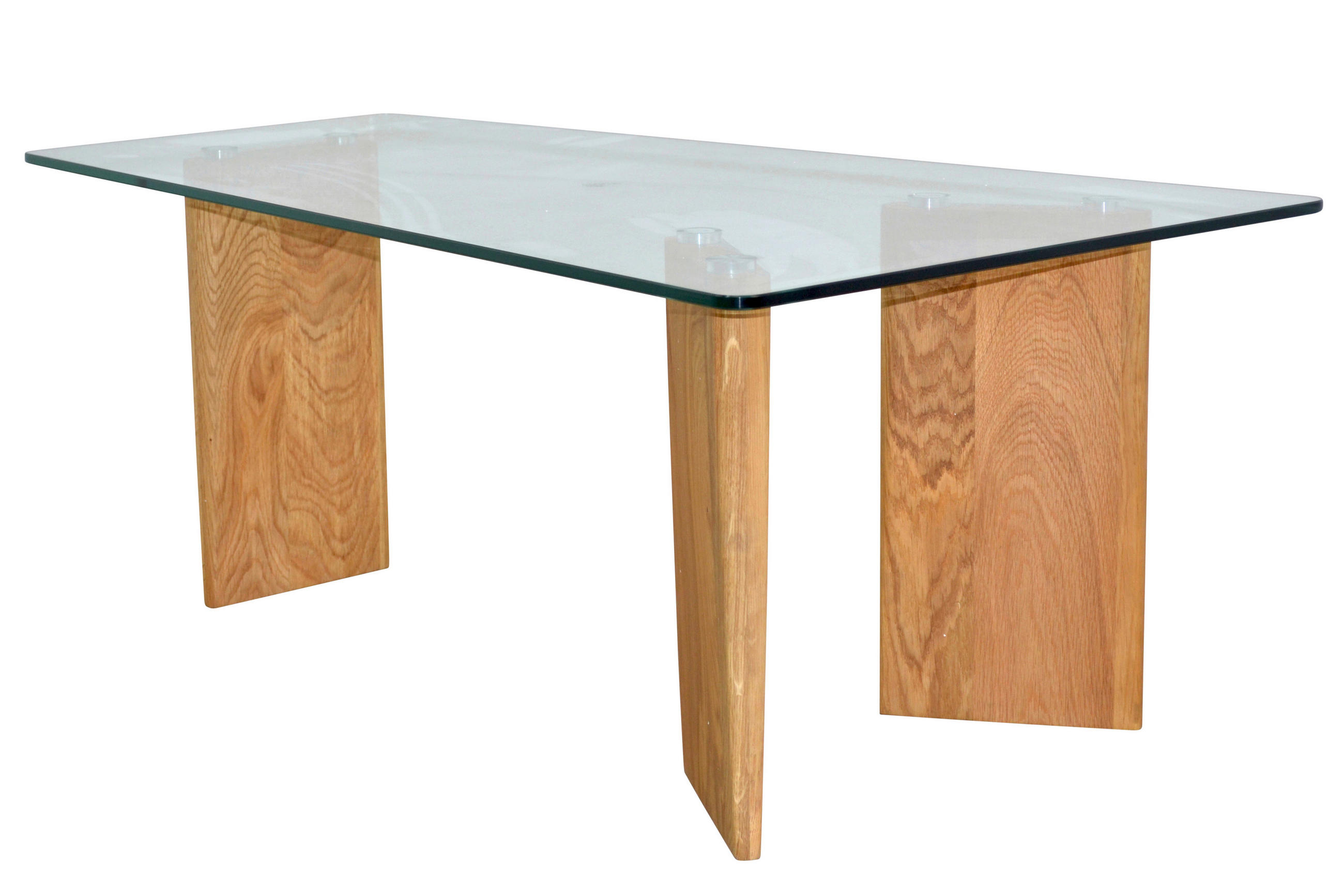 COUCHTISCH Eiche massiv ESG, Klarglas 100/60/40 cm rechteckig Eichefarben  - Eichefarben, Design, Glas/Holz (100/60/40cm) - MID.YOU