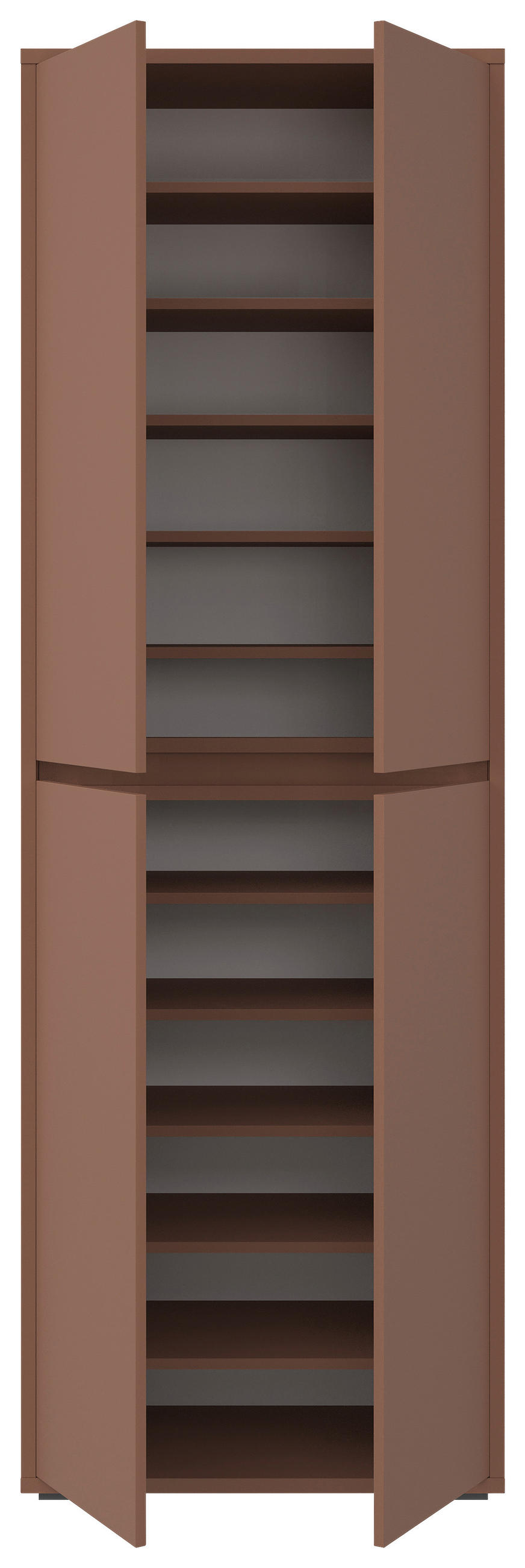 OMARA ZA ČEVLJE terakota - terakota, Design, umetna masa/leseni material (70/210/34cm) - Xora