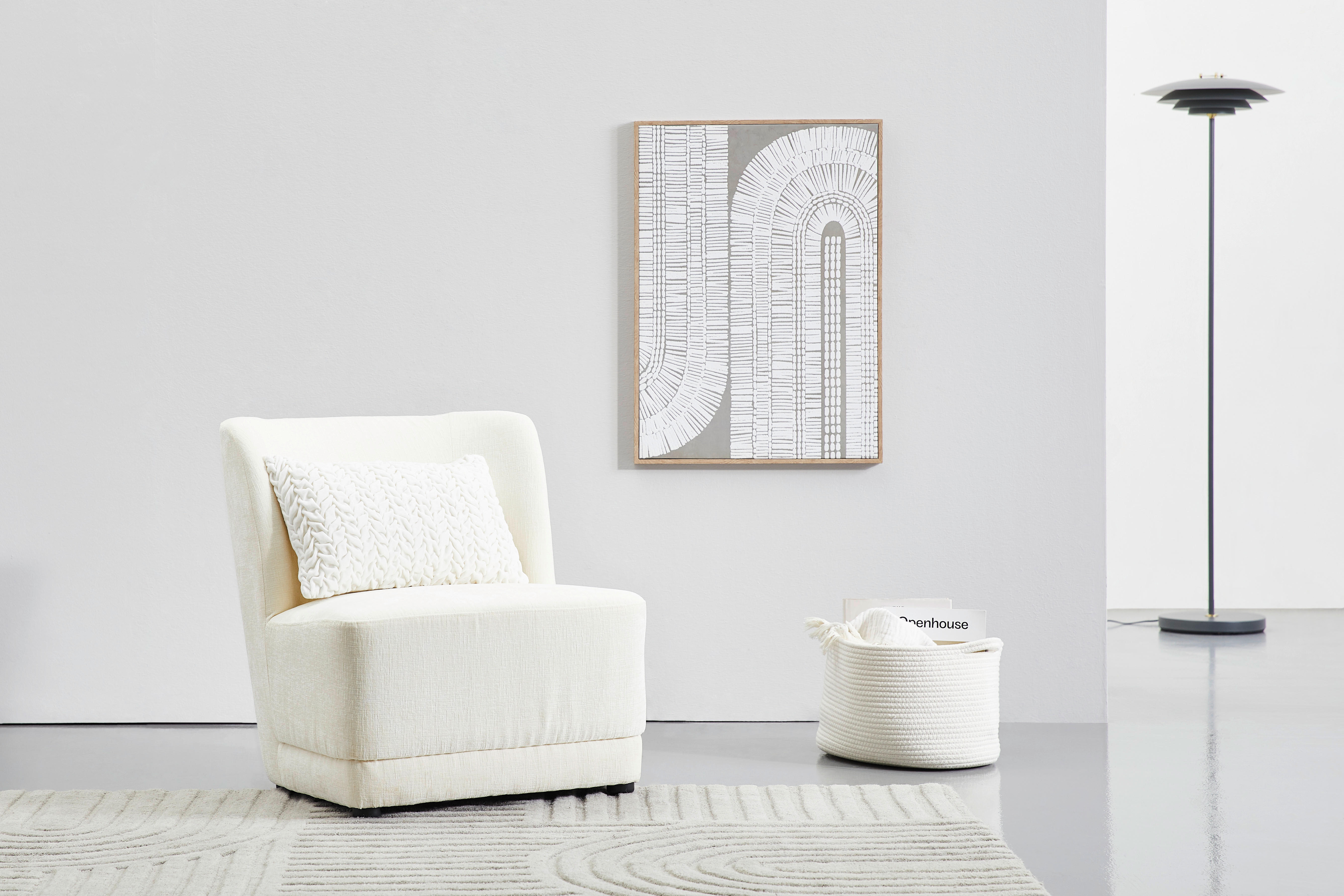 FOTOLIU in lemn, textil crem  - crem, Design, lemn/textil (64/71/73cm) - MID.YOU