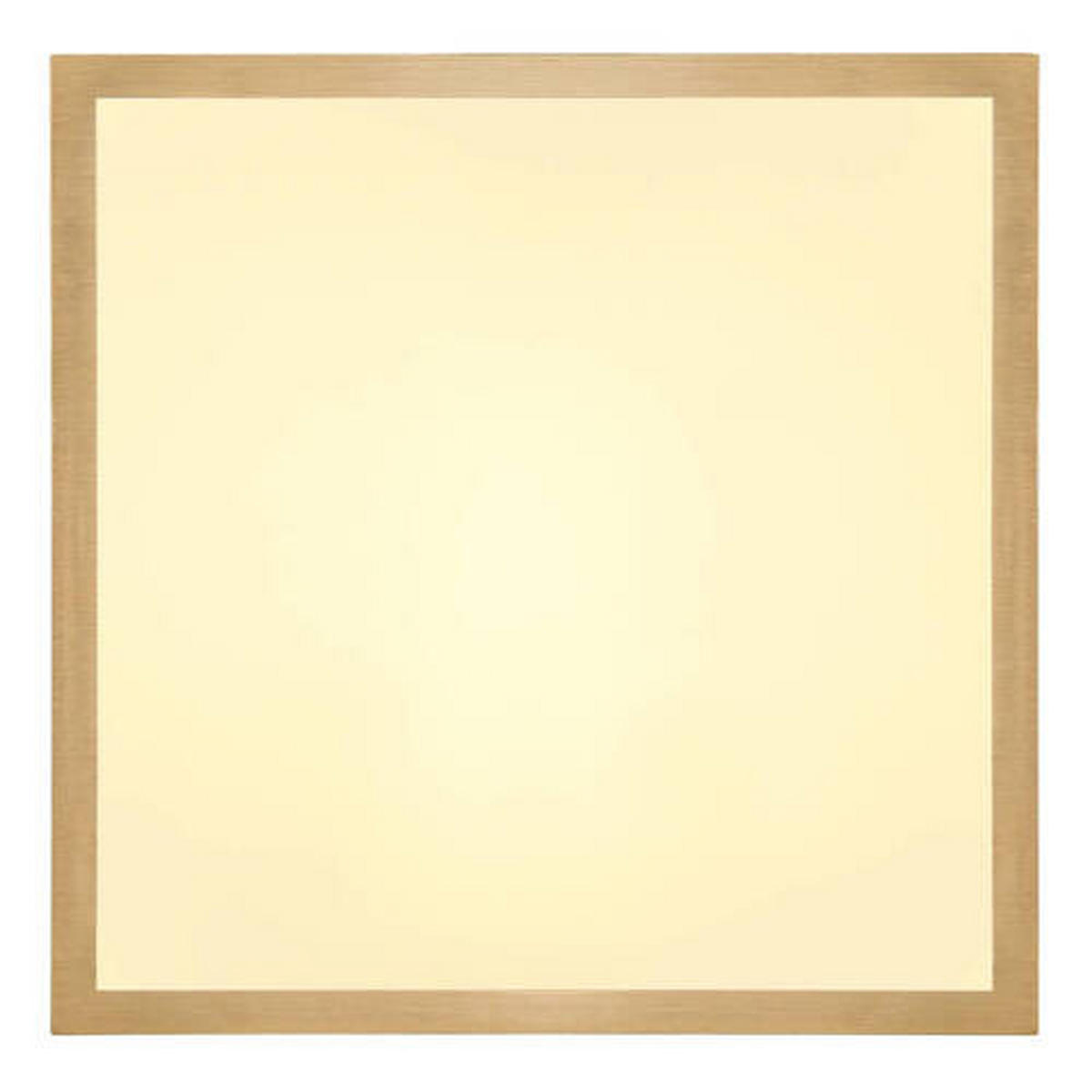 LED-TAKLAMPA 15 W 25/25/3 cm  - opal/mässingsfärgad, Klassisk, metall/plast (25/25/3cm) - Globo