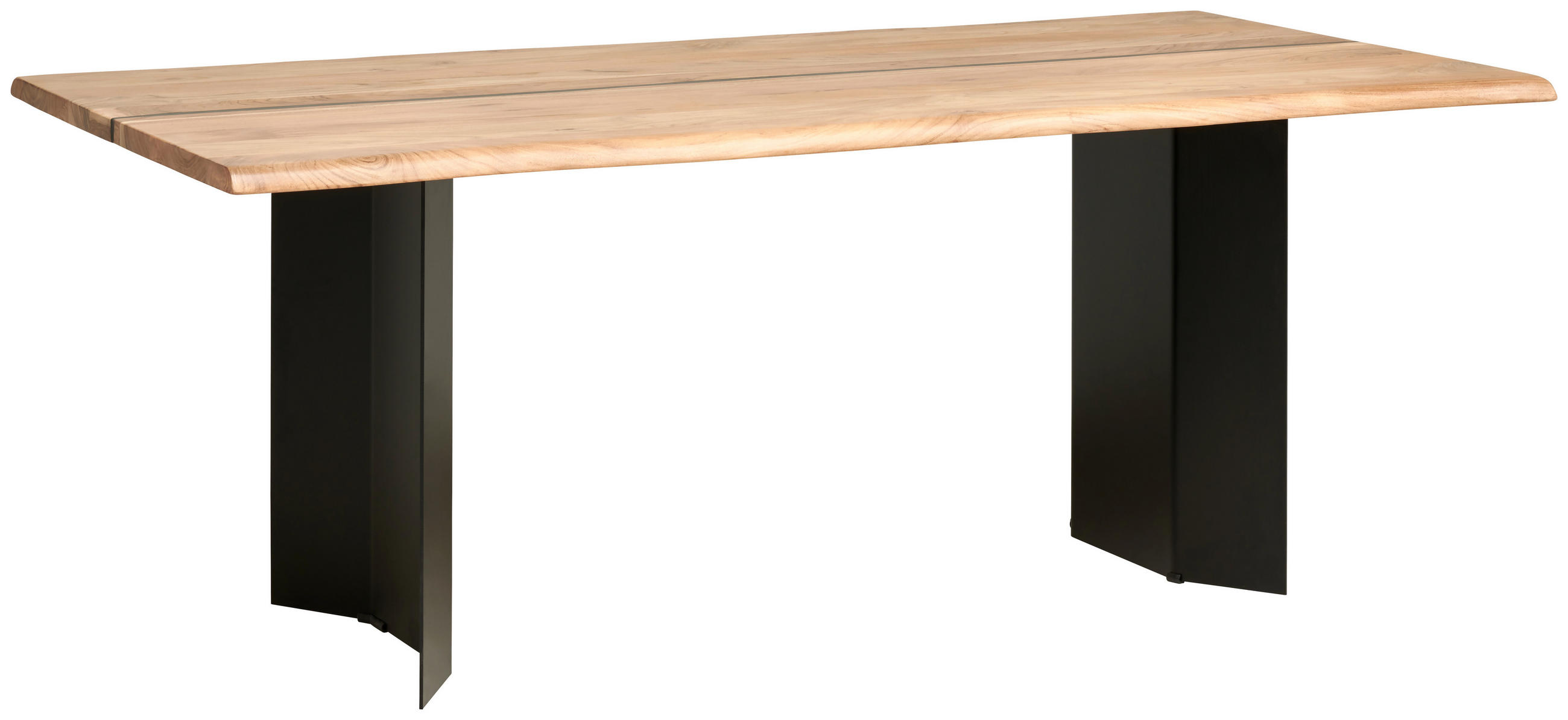 STOL ZA BLAGOVAONICU  crna, boje bagrema  drvo, metal      - boje bagrema/crna, Moderno, drvo/metal (200/76/100cm) - Livetastic