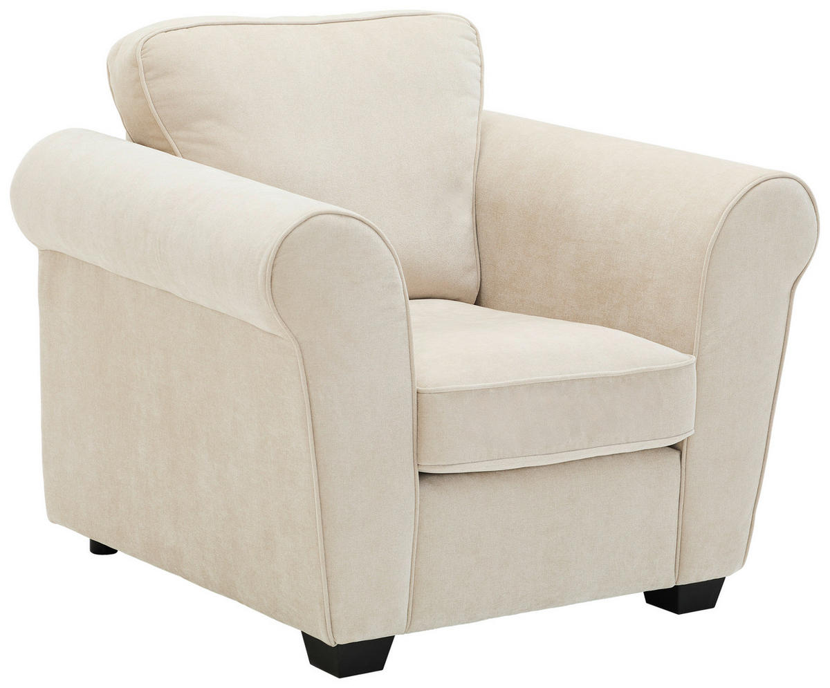 SESSEL in Chenille Beige  - Beige/Schwarz, KONVENTIONELL, Kunststoff/Textil (106/88/86cm) - Carryhome