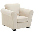 SESSEL in Chenille Beige  - Beige/Schwarz, KONVENTIONELL, Kunststoff/Textil (106/88/86cm) - Carryhome