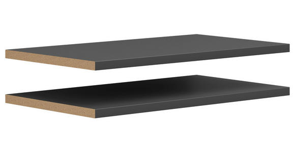 EINLEGEBODENSET 66,9/2,2/36 cm - Graphitfarben, MODERN, Holzwerkstoff (66,9/2,2/36cm) - Carryhome