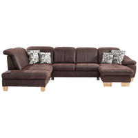 SEDACIA SÚPRAVA, textil, mokka - divoký dub/mokka, Natur, textil (243/343/185cm) - Beldomo Comfort