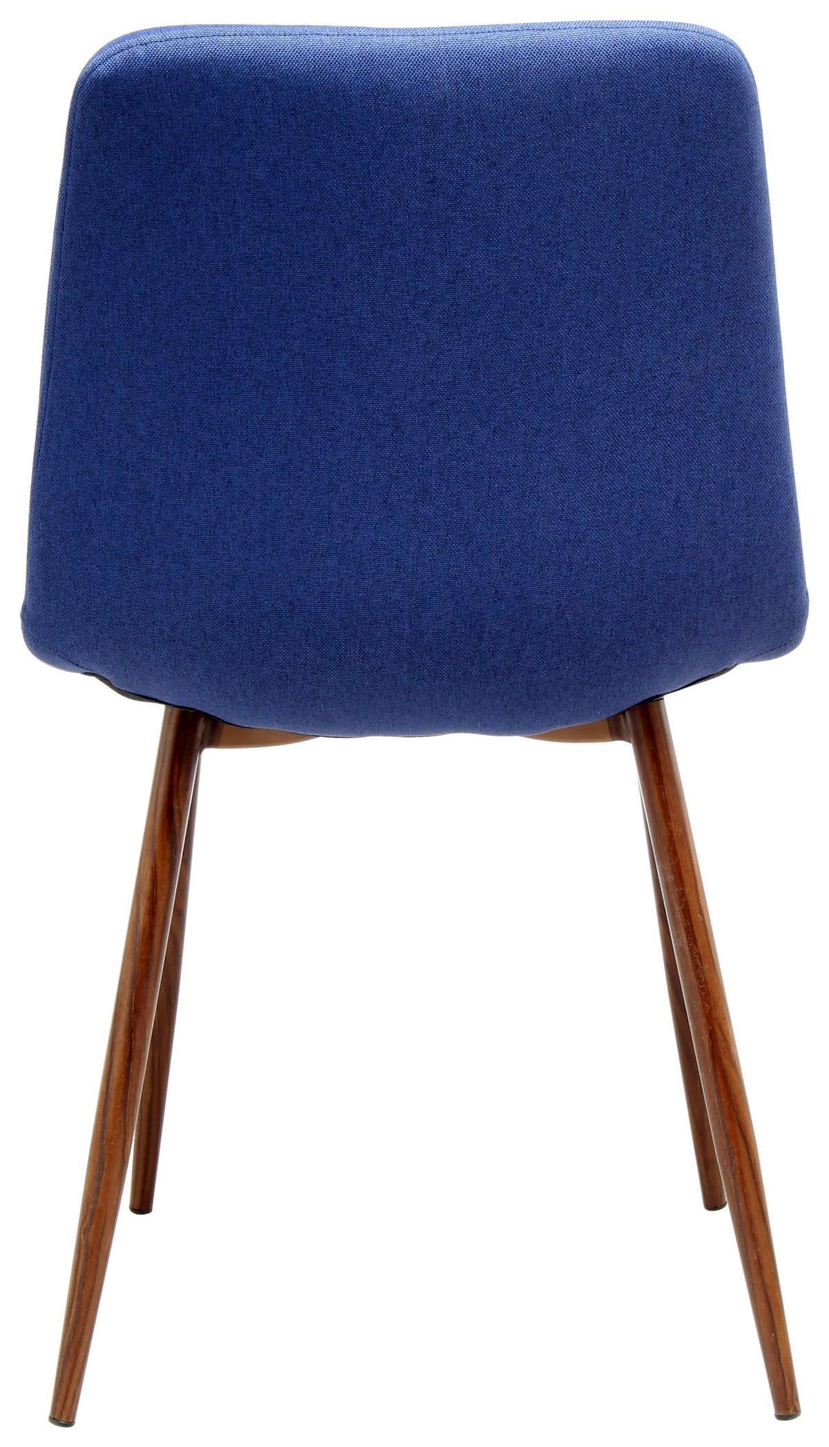 STUHL-SET 2 Stück  in Flachgewebe  - Blau/Braun, Design, Textil/Metall (46.5/84.5/55cm) - Kayoom