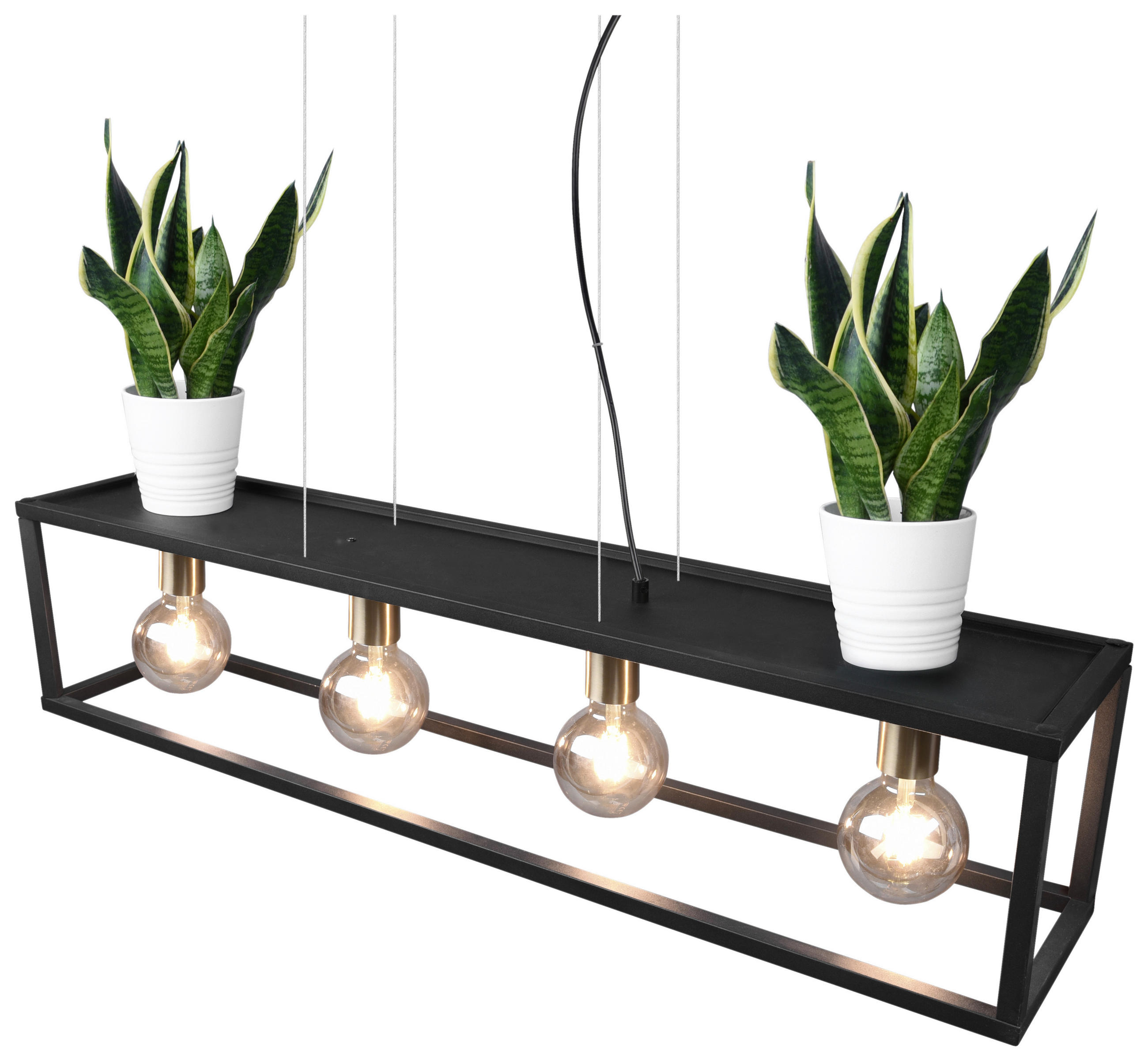 HÄNGELEUCHTE 100/20/150 cm  - Schwarz, Design, Metall (100/20/150cm)