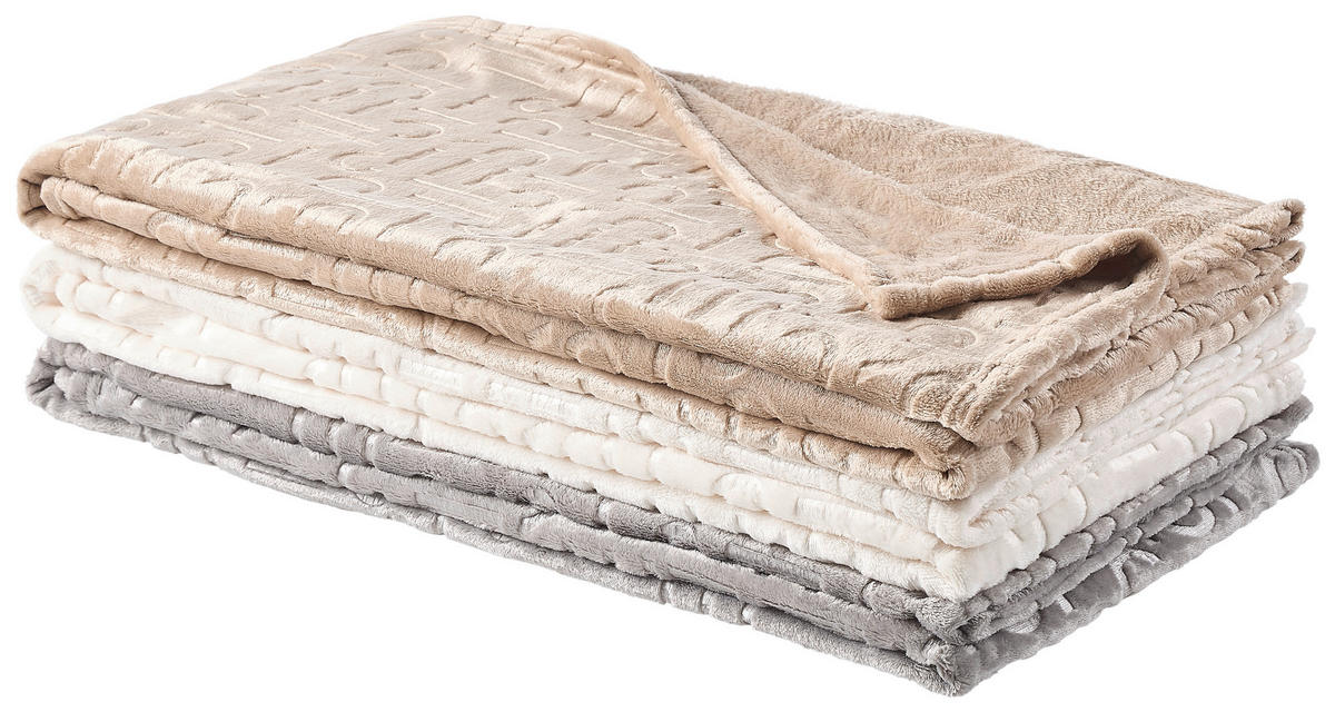 DECKE E-SCATTER 140/190 cm  - Weiß, Design, Textil (140/190cm) - Esprit