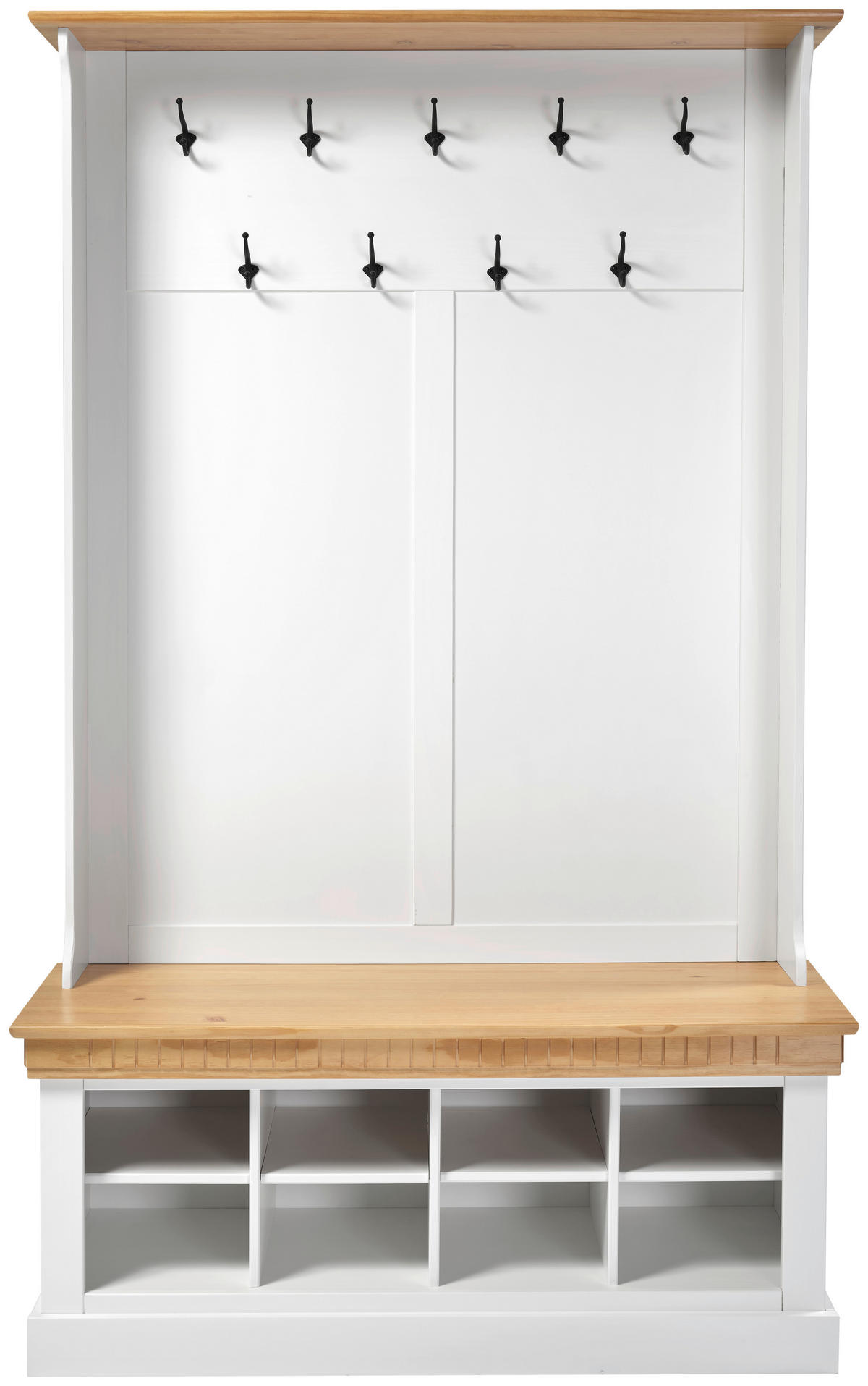 GARDEROBE  in 118/196/43 cm  - Naturfarben/Weiß, ROMANTIK / LANDHAUS, Holz (118/196/43cm) - MID.YOU