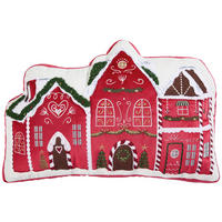 ZIERKISSEN CANDYLAND 33/48 cm  - Waldgrün/Weiß Hochglanz, KONVENTIONELL, Textil (33/48cm) - X-Mas