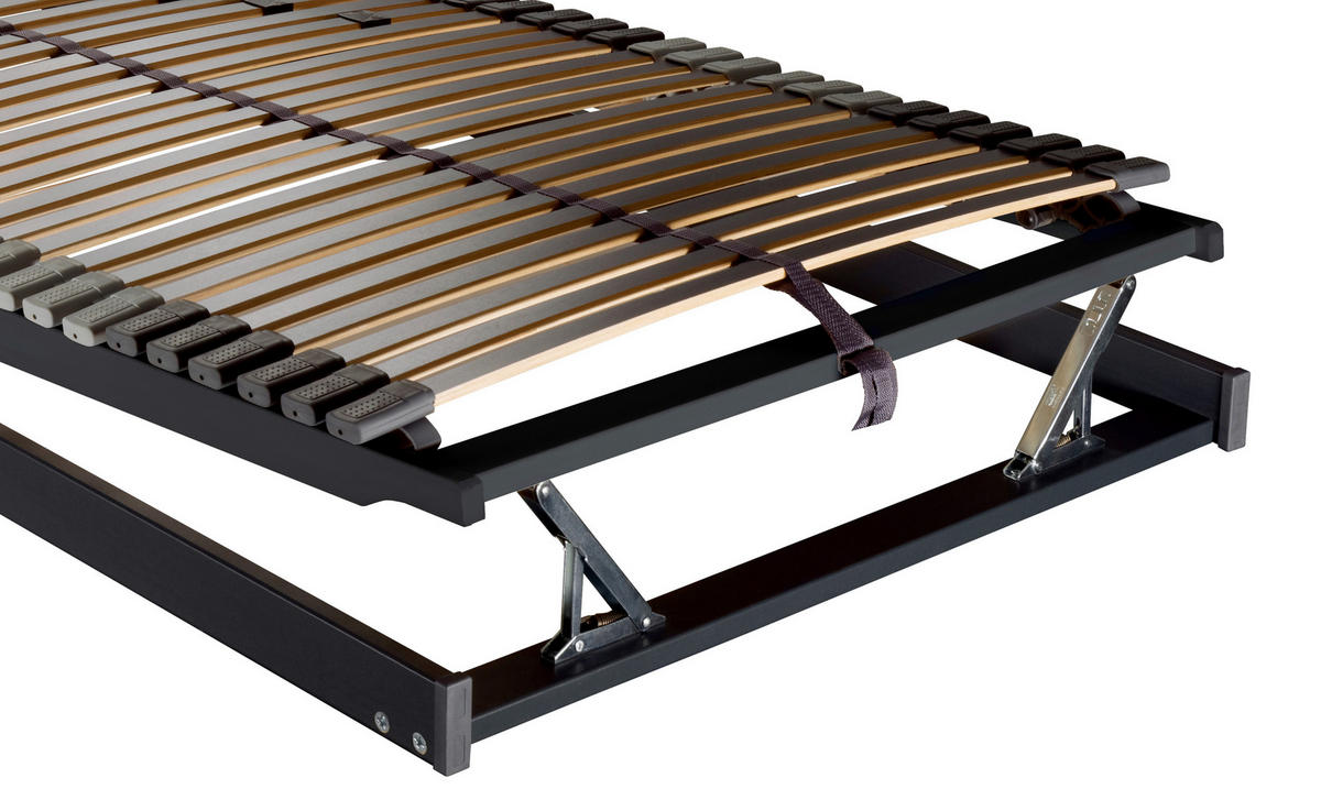 LATTENROST 90/200 cm  - Anthrazit/Gelb, Basics, Holz/Kunststoff (90/200cm) - Novel