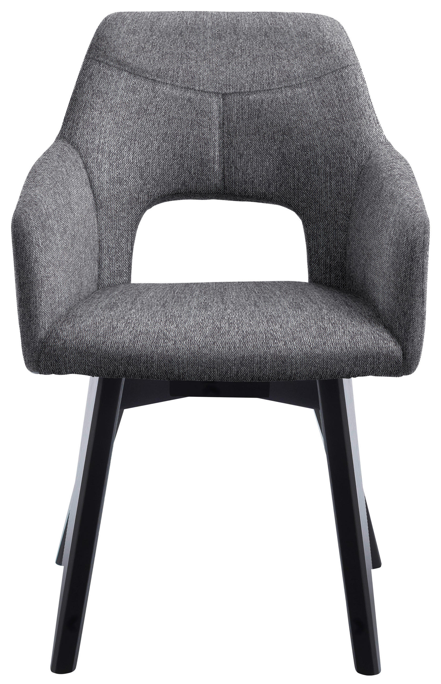 ARMLEHNSTUHL in Holz, Textil Anthrazit, Schwarz  - Anthrazit/Schwarz, Design, Holz/Textil (57/84/57cm) - Voleo