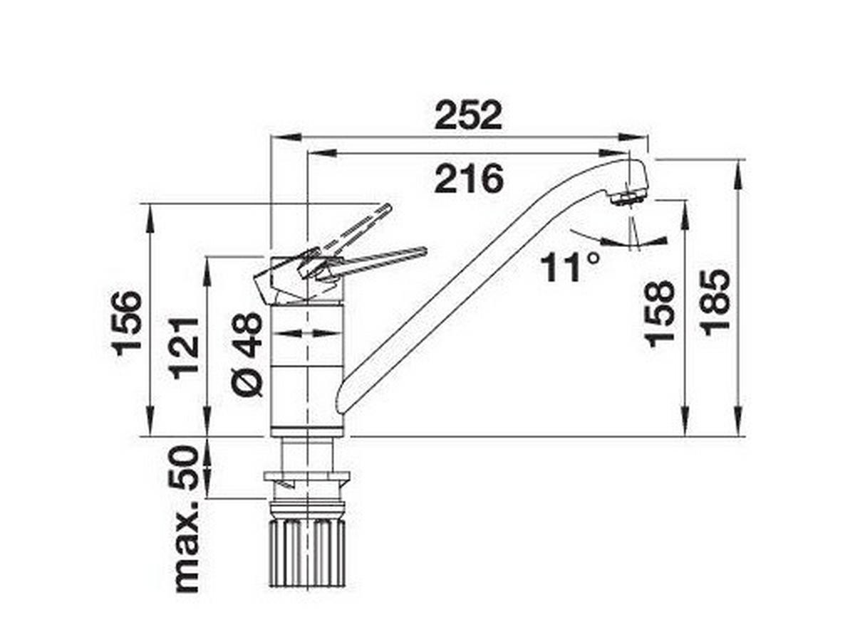 KÜCHENARMATUR 526403  - Chromfarben, Design, Metall (4,8/18,5/25,2cm) - Blanco