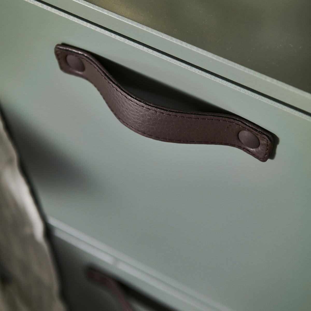 KLEIDERSCHRANK 103/185/40 cm 2-türig Grün  - Braun/Grün, Design, Leder/Holz (103/185/40cm) - Livetastic