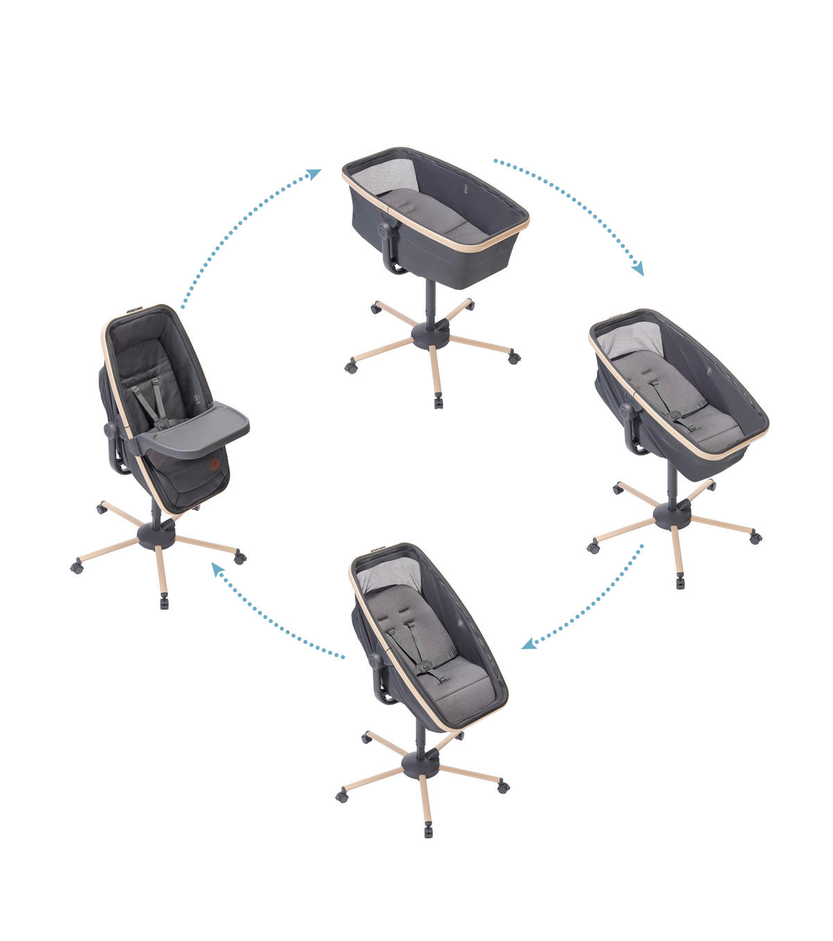 BABYSITTER Alba  - mörkgrå/svart, Basics, metall/textil (84,1/93,3/78,4cm) - Maxi-Cosi