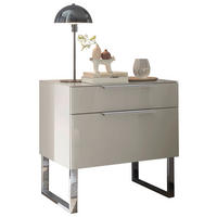 NACHTSCHRANK 60/59,7/43 cm  - Chromfarben/Champagner, Basics, Glas/Holzwerkstoff (60/59,7/43cm) - Dieter Knoll