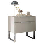 NACHTSCHRANK 60/59,7/43 cm  - Chromfarben/Champagner, Basics, Glas/Holzwerkstoff (60/59,7/43cm) - Dieter Knoll