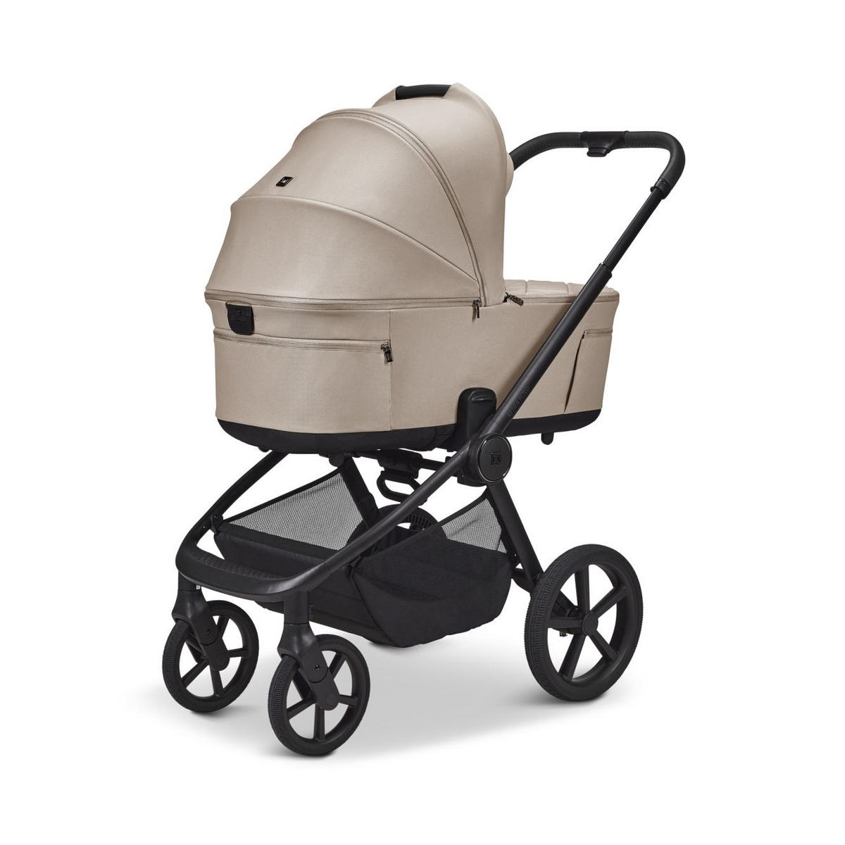 KOMBIKINDERWAGEN  Resea Fold  sand  - Sandfarben/Schwarz, Basics, Textil/Metall (116/57/94cm) - Moon