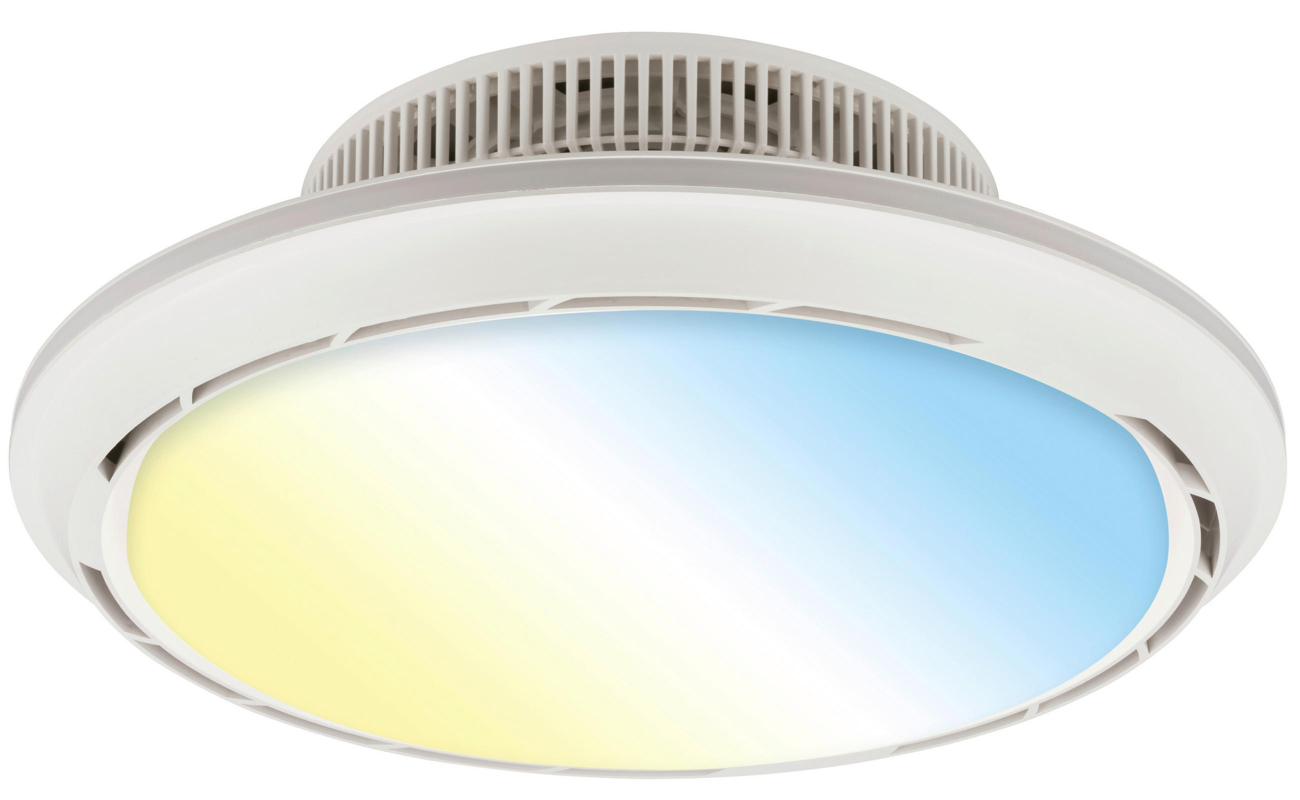 DECKENVENTILATOR - Chromfarben/Weiß, Design, Kunststoff/Metall (44/17,5cm)