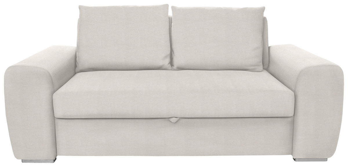 SCHLAFSOFA in Beige  - Chromfarben/Beige, Design, Holz/Textil (199/92/97cm) - Hom`in