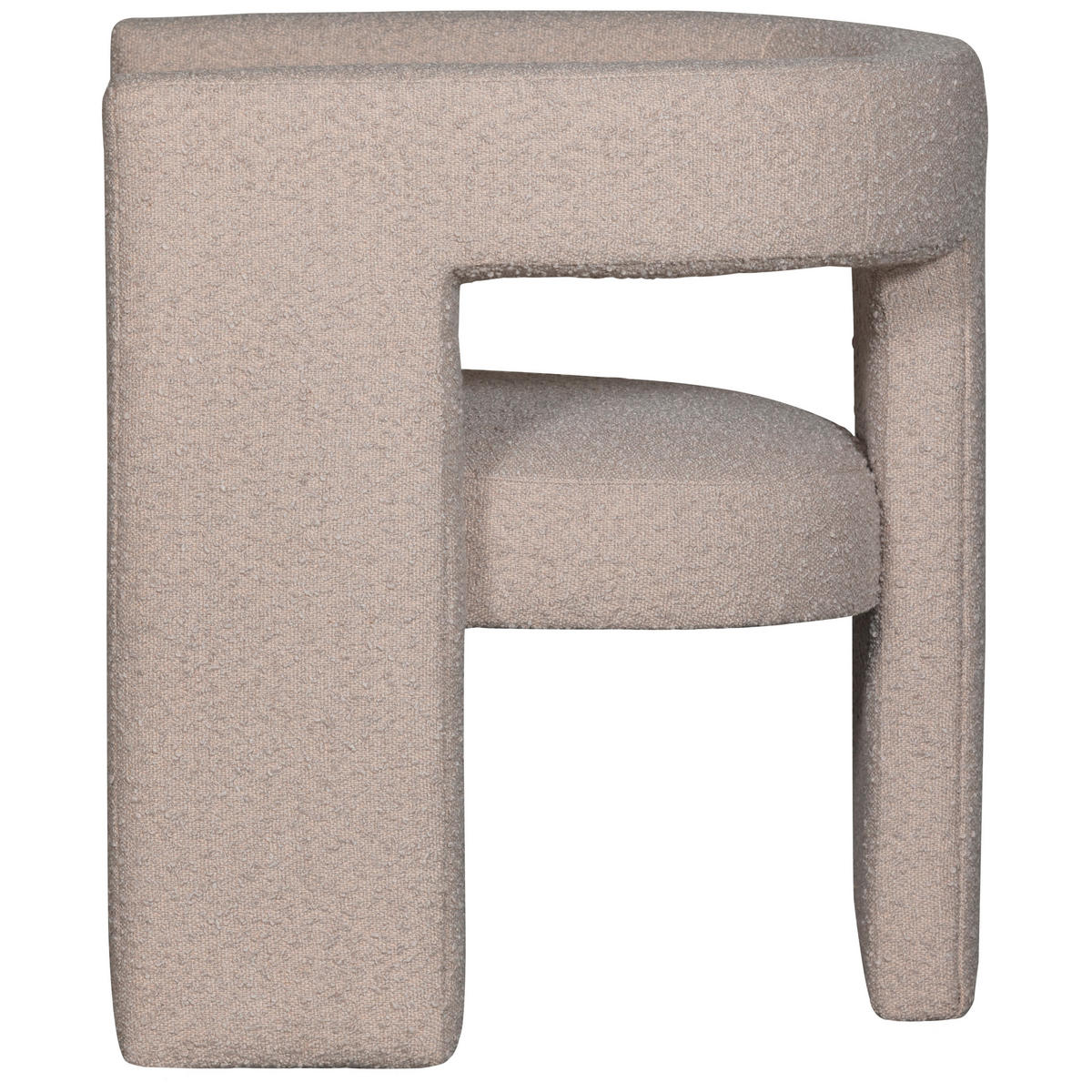 SESSEL in Bouclé Beige  - Beige, Design, Textil (64/70/64cm) - Livetastic