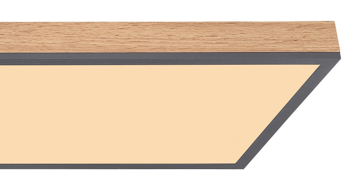LED-DECKENLEUCHTE 120/30/6,5 cm   - Opal/Graphitfarben, Basics, Kunststoff/Metall (120/30/6,5cm) - Globo