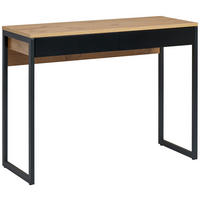 SCHREIBTISCH 101.6/40/76 cm Schwarz, Eichefarben  - Schwarz Hochglanz/Eichefarben, MODERN, Holzwerkstoff/Metall (101.6/40/76cm) - MID.YOU